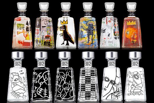 Des bouteilles d'alcool de luxe dessinées par des artistes