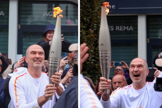 Laurent Fisher, relais de la flamme olympique