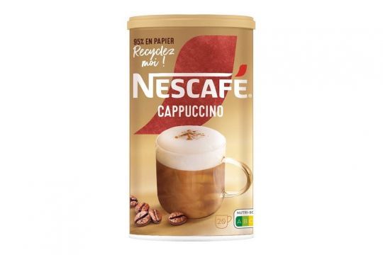 Un contenant à base de papier pour la gamme Nescafé Cappuccino