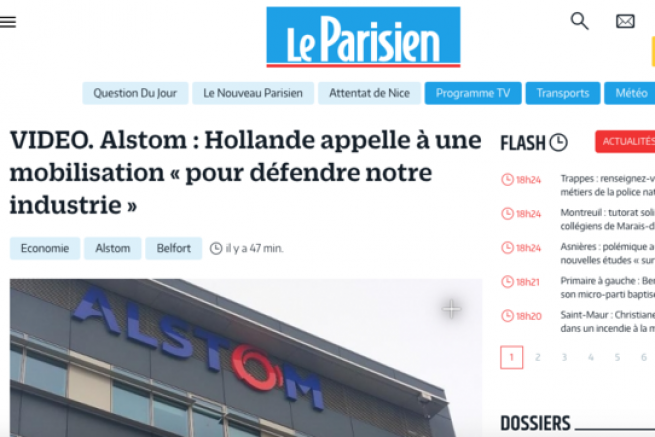 Capture d'cran du nouveau site du journal Le Parisien.