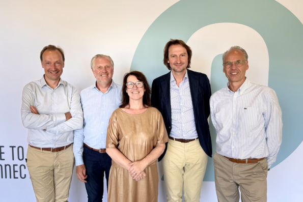 P. Geers CFO Graphius, B. De Bie CEO A. De Bie, L. Artoos CEO Artoos, D. Geers CEO Graphius, W. V. de Weyngaert prod. manager A.