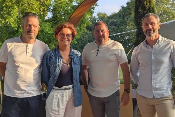 De g.  d. : Frdric Bouligand, Cline Le Borgne, Franck Bonnaud et Benjamin Brochard
