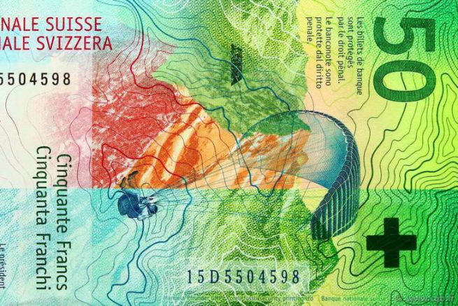 Le billet de 50 francs suisses lu plus beau billet de banque 2016.