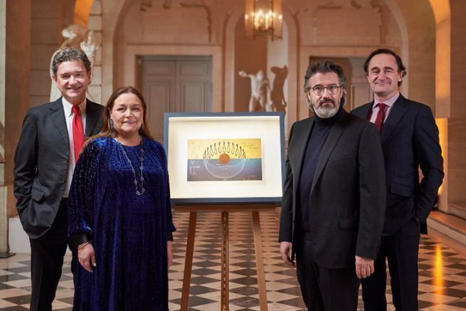 Philippe Sereys de Rothschild, Camille Sereys de Rothschild, Olafur Eliasson et Julien de Beaumarchais de Rothschild.