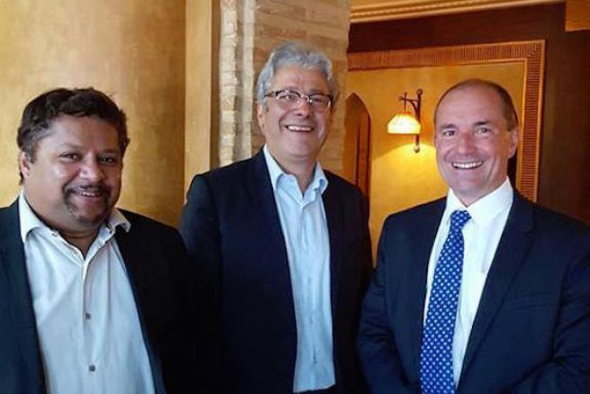 Fabrice Pennec, Nassib Kazma et Gilles Mure Ravaud, membres du conseil d'administration du GMI