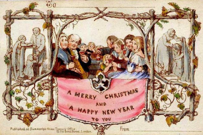 Carte de voeux bonne année vintage - Happy New Year