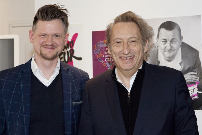 Daniel Ackermann (directeur de Saxoprint) et Pascal Grgoire, prsident du jury ( droite)