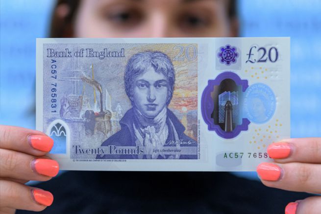 Oeuvre d'art, polymère et réalité augmentée pour le nouveau billet de  banque anglais