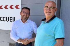 Fr�d�ric Vacher,pr�sident du Groupe Vacher, et Philippe Sansonnet, dirigeant d'Innodec 