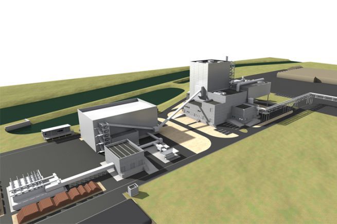 Modlisation de la centrale biomasse sur le site de la papeterie Gemdoubs.