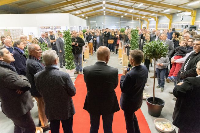 Inauguration des nouveaux locaux de l'imprimerie Alina 36 avec le Maire de Chteauroux le 13 novembre 2018.