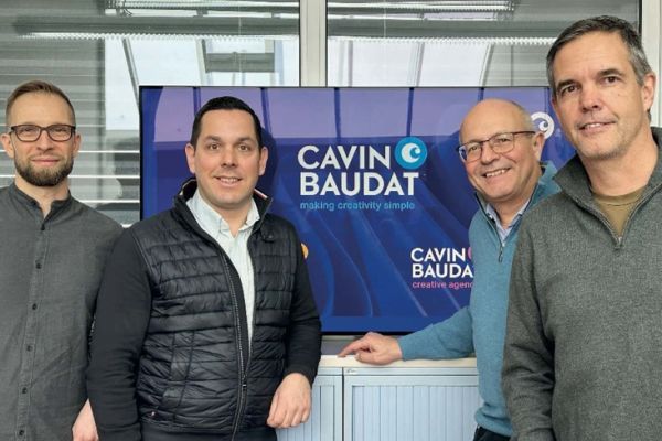 Les quatre directeurs de Cavin Baudat : Sébastien Chevalier, Pascal Gafner, Pascal Fantoli et Cédric Baudat.