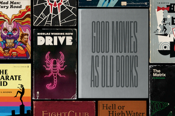 Projet graphique de Matt Stevens : Good Movies as old Books.