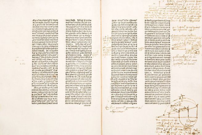 Parmi les livres vols, cette copie annote de De Intensione et remissione formarum (1476-77)