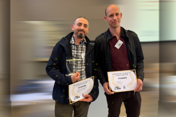 Geoffroy Ivanes, directeur technique d'Etigraph, et Loïc Vestidello, responsable amélioration continue d'Etigraph