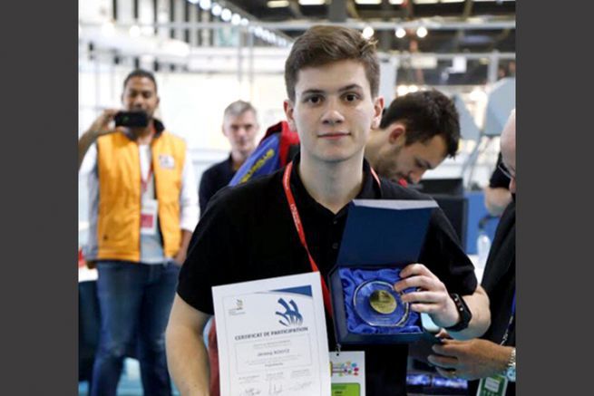 Jrmy Kootz, 21 ans, mdaill d'or des Olympiades des mtiers 2017 de l'imprimerie.