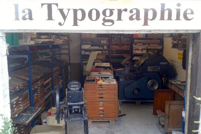 L'entre du muse de la typographie cr par l'ancien imprimeur Ronald Cons